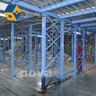 頑丈な倉庫の貯蔵のプラットホームの金属の中二階床の青い多層