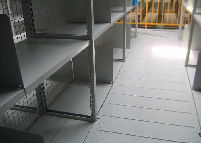鉄骨構造産業倉庫の貯蔵のための多層の中二階の棚